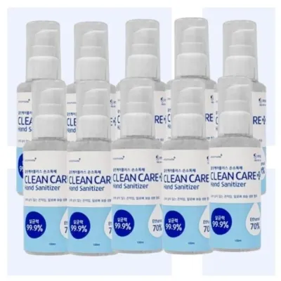클린케어플러스 겔타입 에탄올 100ml 10개 휴대용 손세정제 키트 새니타이저겔