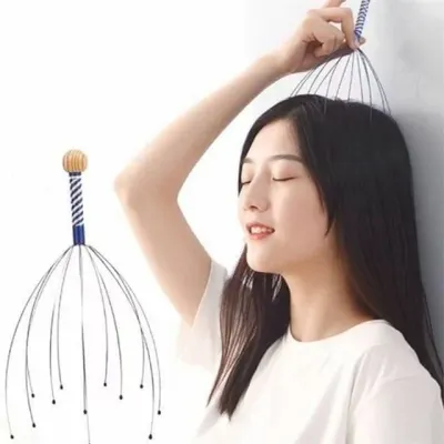 시원한 두피 마사지기 릴렉스 머리 지압기 휴대용 수동 괄사 헤어