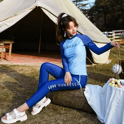 여성래쉬가드 3피스 세트 체형커버 브라캡 래쉬가드 여자래쉬가드