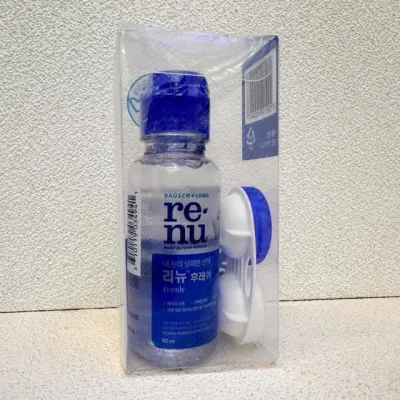 바슈롬 리뉴 후레쉬 휴대용 여행용 렌즈 세척액 60ml 4개 (케이스 세트)