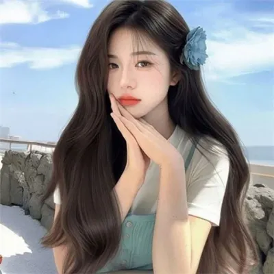 여성 긴머리 웨이브 가발 여성 웨이브 통가발 고온사 패션 헤어 매쉬