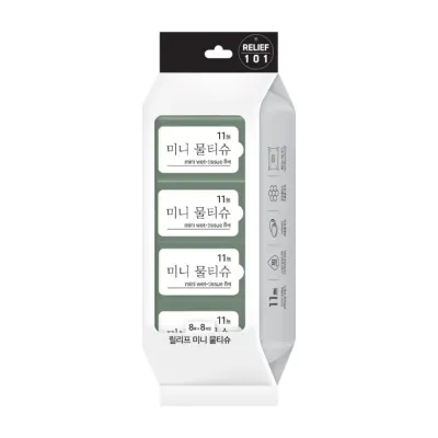 릴리프 휴대용 미니 물티슈 8매 8입