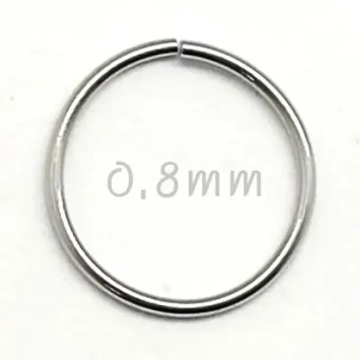 (국산) 써지컬 심리스 링 피어싱 귀걸이 316L 0.8mm