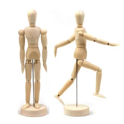 구체관절 인형 중20cm 원목 나무 목각 사람모형