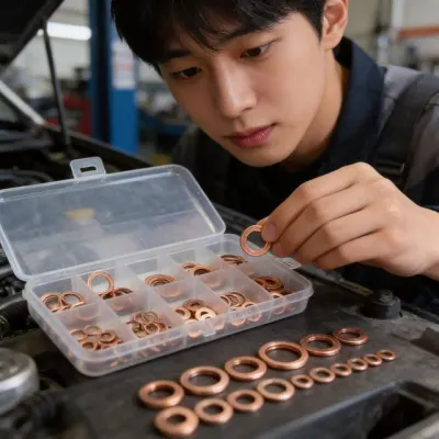 구리 와셔 평와셔 자동차 오토바이 정비 엔진 부품 100pcs