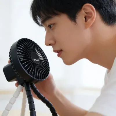 유모차 선풍기 자바라형 무선 미니 탁상용 사무실 책상 회전형 문어발 여름 아이템
