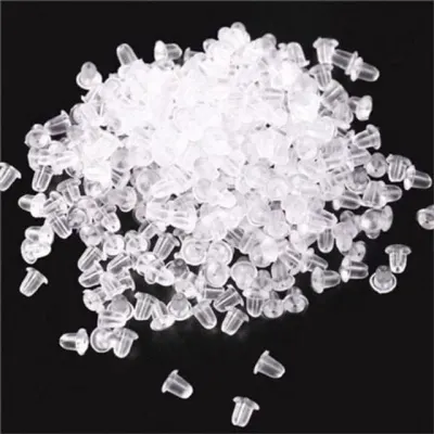 투명 귀걸이 마개 귀걸이 고정 부품 실리콘 고무 액세서리 제작 플라스틱 뒤꽂이 스토퍼 만들기 이어링