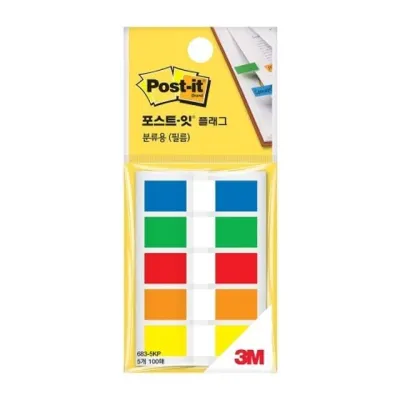 혜명몰 3M 포스트잇 플래그 683-5KP / 12 X 44 - 박스 (400개입) 사무실사무용품 바인더스티커 분류스티커