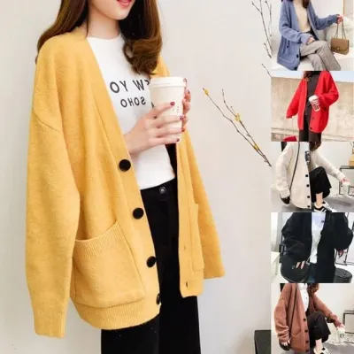 가디건 니트 소재 간절기 아우터 데일리 홈웨어 루즈핏 상의