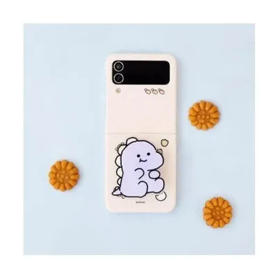 삐뚤빼뚤 공룡 아크릴 핑거락 거치대 3D 곡면 하드 케이스 갤럭시Z플립7 플립6