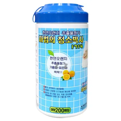 마법의 청소박사 대형200매입-M/청소용/크리너/세정티슈/기름때제거/찌든때제거/물티슈/만능크리너/청소티