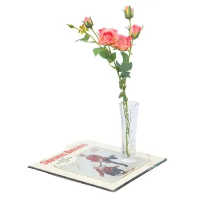 로즈 에스메랄다가지 조화 연핑크 1P 인테리어 꽃장식 꽃다발 실내 인테리어 인조꽃 인테리어조화 꽃조화