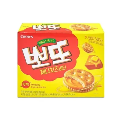 크라운 뽀또 체다치즈버터 139g