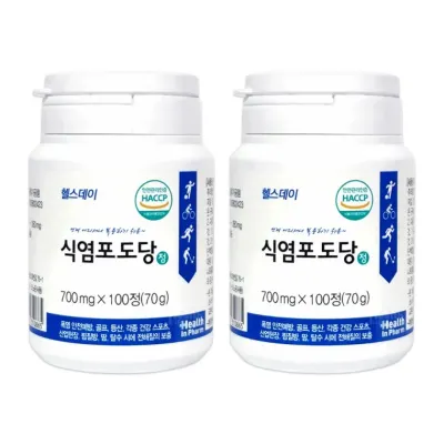 헬스데이 식염포도당 100정 x 2통 산업현장 폭염 탈수 대비 전해질보충