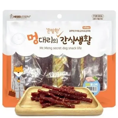 강아지 오리 육포 반려견 오리 육포 고단백 고기 간식 스틱 단백질 영양 져키 없는 트릿