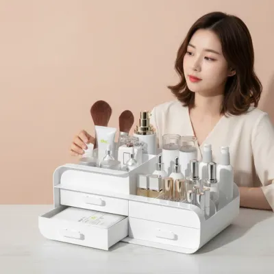 대형 데스크 화장품 수납함 소품 정리 서랍장 케이스