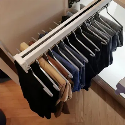 사이노텍 옷장슬라이드행거 풀 아웃 공간절약 시스템 옷걸이 바지걸이 틈새장