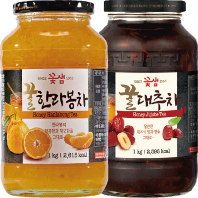 꽃샘 꿀한라봉차S 1kg+꿀대추차 1kg