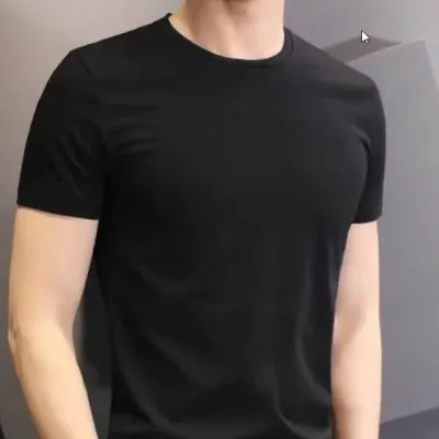 아이스 냉감 반팔티 라운드넥 무지 티셔츠 여름 기능성 홈웨어 기본티