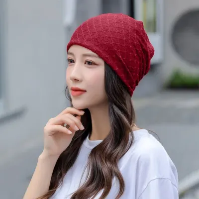 로즈앤 멀티스카프 비니 2p세트(와인) 원형스카프 No10