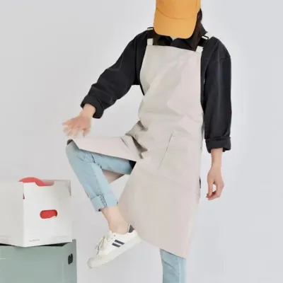 활동을 편하게 앞트임 캐주얼 앞치마 카페 공방 어린이집 미술 주방 다용도 앞치마