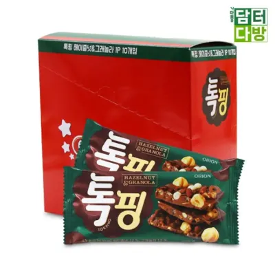 오리온 톡핑 헤이즐넛&그래놀라 43g(10개입)
