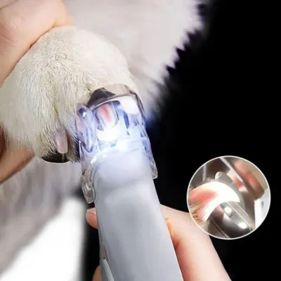 셀프 강아지 고양이 반려 동물 LED 발톱 깎기 다듬기 발톱깎기 애완용 안전한 깎이