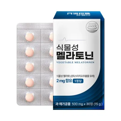 이너콜 식물성 멜라토닌 2mg 함유 500mg x 30정