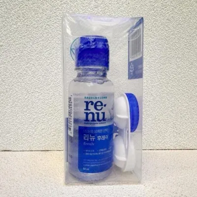 바슈롬 리뉴 후레쉬 휴대용 여행용 렌즈 세척액 보존액 60ml (케이스 포함)