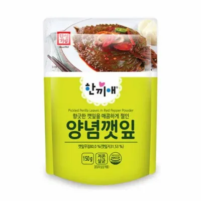 간편식품 한성 한끼애 양념깻잎 150g X 5개 어린이