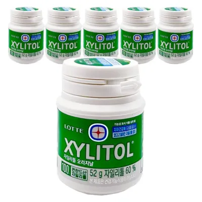 롯데 자일리톨 오리지날 용기 52g x 6개
