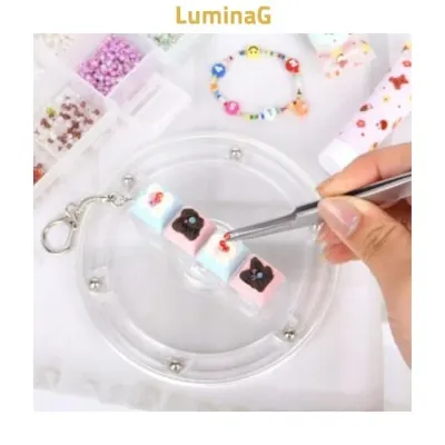 뜨개실 홀더 125mm 원형 회전 거치 수예 작업 공예 보조용