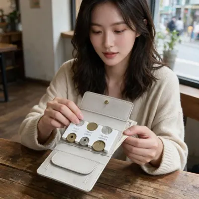 동전지갑 엔화 홀더 파우치 여행용 소품 지갑 현금 수납 동전보관 케이스