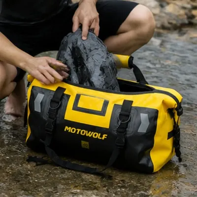 드라이백 방수가방 대용량 40L PVC 롤탑 버클 공기배출밸브 전면투명창