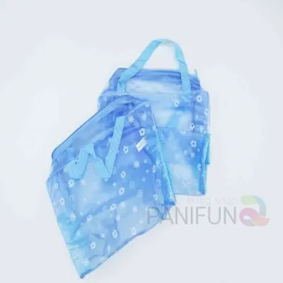 수영 방수가방 블루 아동수영가방 초등수영가방 수영복가방 수영장가방 메쉬가방 PVC가방 물빠지는가방 어