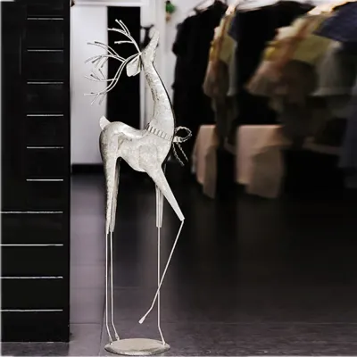 빈티지 실버 사슴 플로어 장식품C-2(89cm)