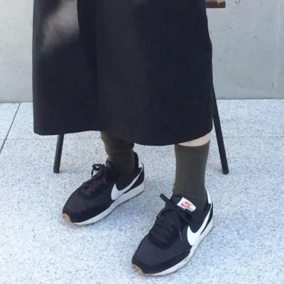 카키 양말 골지 긴목