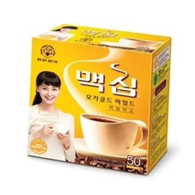 커피 믹스 50 개입 인스턴트 커피 믹스 부드러운 간편한 개별포장 사무실 아침 식후 선물