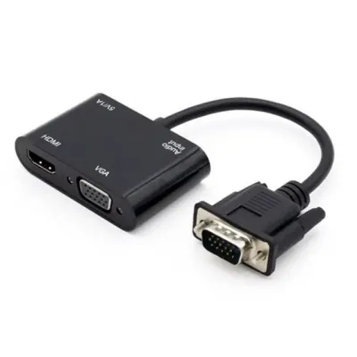 vga hdmi 컨버터 vga hdmi 변환기 듀얼 디스플레이 미러링 영상 복제 지원 동시 화면 출력