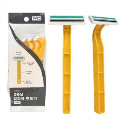 일회용 면도기 2중날 10개입 남성용 제모기 쉐이빙 면도날 세트