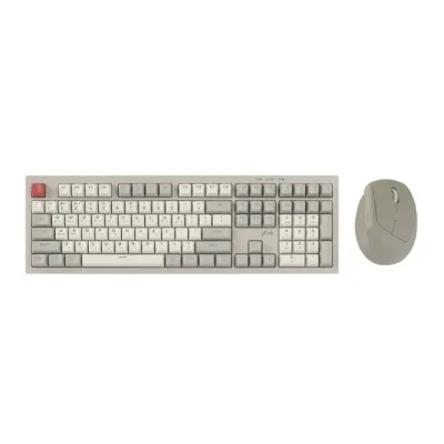 지클릭커 오피스프로 WMK600 사일런스 M RGB 무소음 무선 블루투스 108 키보드 마우스 세트 Retro