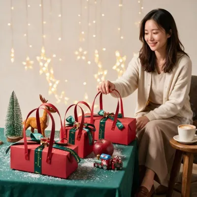 크리스마스 선물상자 구디백 답례품 토트백 단체선물포장 생일 행사 파티 구성품
