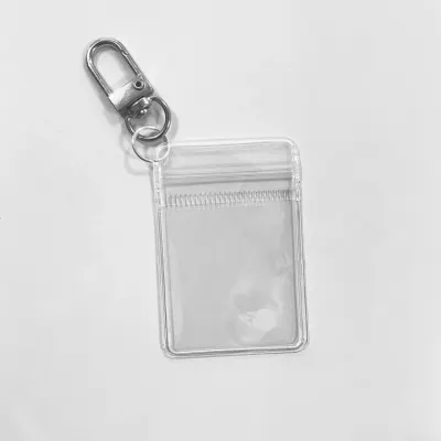 D고리 투명 파우치 미니 지퍼백 키링 DIY 비즈 공예 재료 열쇠고리 만들기