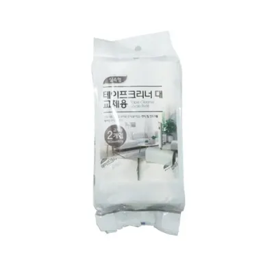 삼정 사선컷팅 실속형 테이프크리너 대 교체용 2개입 롤클리너 돌돌이 사선커팅 먼지제거기