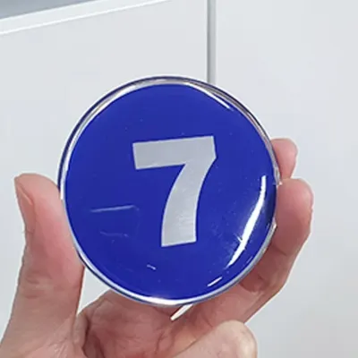 테이블번호 좌석 번호 스티커 62mm 식당 원형 1-50 행사 교육 회의 부착 블루