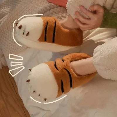 폭신 따듯 냥냥 타이거 실내화