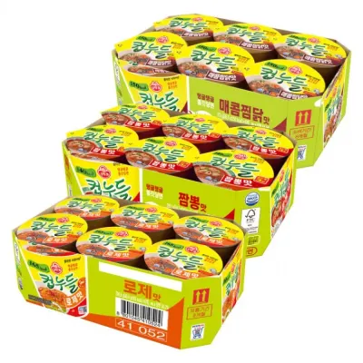 컵누들 매콤찜닭맛 컵 6개 + 컵누들 로제맛 컵 6개 + 컵누들 짬뽕맛 컵 6개