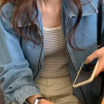 청 데님 자켓 집업 셔츠 스타일 간절기 아우터