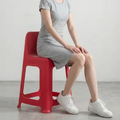 튼튼한 통사출 화장대 식탁 간이의자 보조스툴 4color