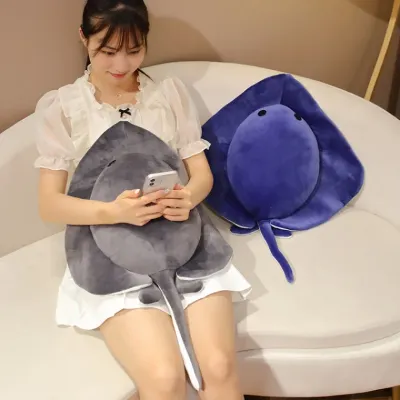 가오리인형 해양 시리즈 생물 봉제 장난감 만화 가오리 인형 어린이용 안고 자는 쿠션 국경